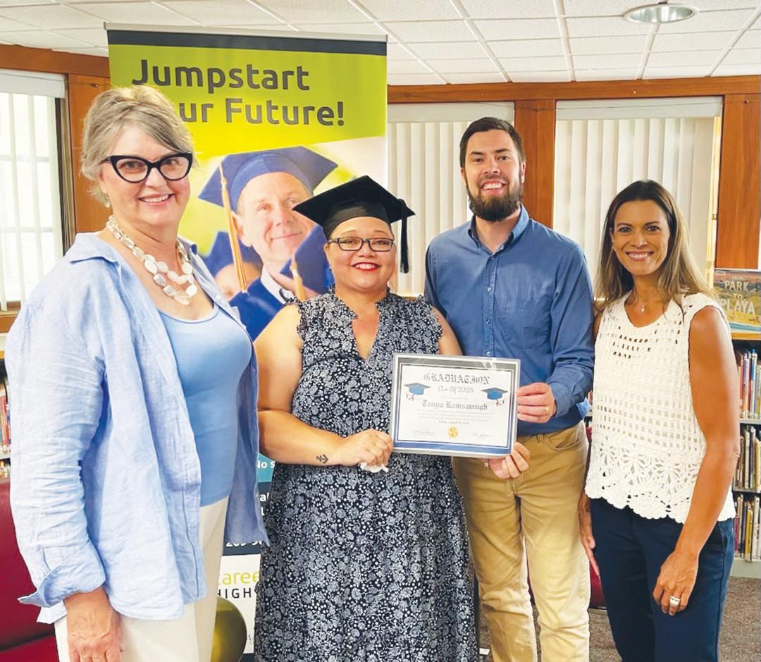 Graduate earns diploma through library’s COHS